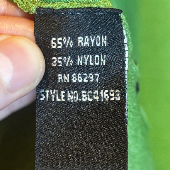 BCBG Max Azria Green Cardigan with Sequin Flowers Size Medium - Picture 4 of 6